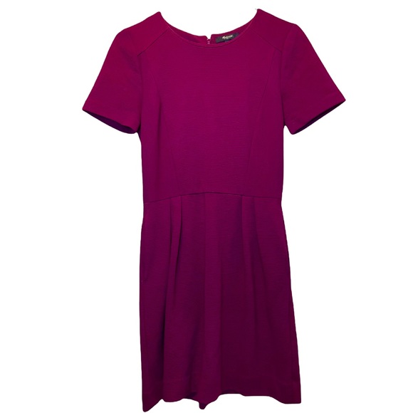 Madewell Gallerist Ponte Dress in Deep Plum - Picture 3 of 7